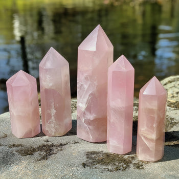 Rose Quartz Obelisk 0.88 lb - Romance and Love!