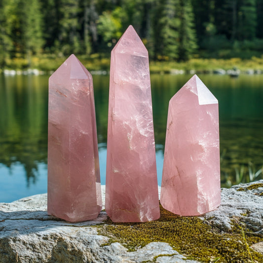 Rose Quartz Obelisk 0.37 lb - Romance and Love!